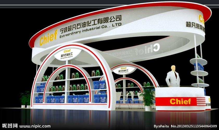 展览3D模型设计图 从概念到落地的展示设计新维度